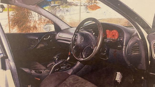 The driver of this car was blasted with a sawn-off shotgun. Picture: SA Courts