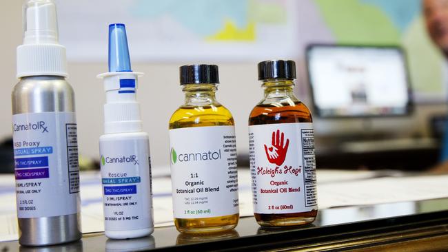 There is poor evidence that cannabis oil products assist with pain relief, a professor says. Picture: AP Photo/David Goldman