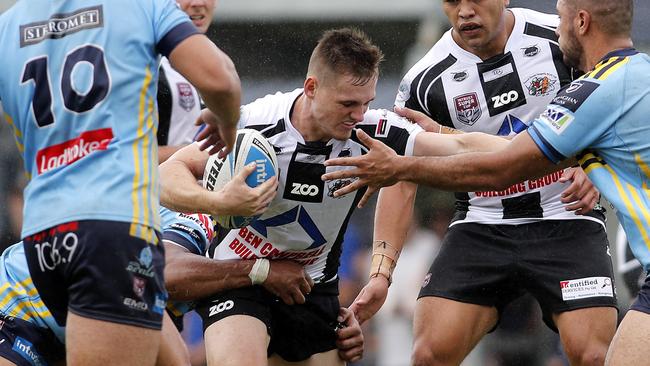 AJ Brimson, pictured in action for Tweed Heads Seagulls, could make his NRL debut.