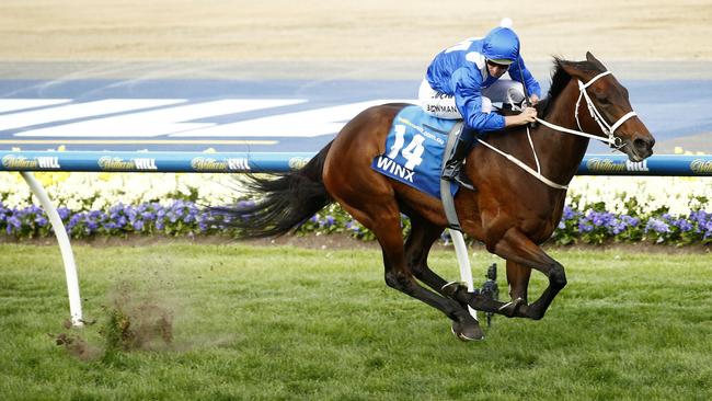 Winx went through last season undefeated and scored a runaway win in the Cox Plate. Picture: Colleen Petch