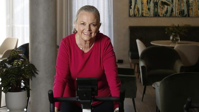 Lyndey Milan working out at Avalon House. Picture: John Appleyard