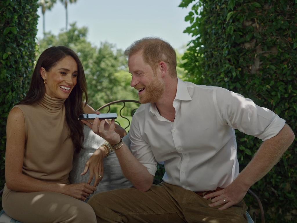 Harry and Meghan popped up in a joint video recently. Picture: Responsible Technology Youth Power Fund/Vimeo