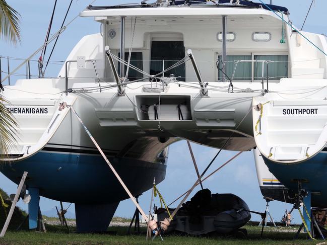 John and Yvette Nikolic's yacht Shenanigans on dry dock at Vuda Marina, near Lautoka, Fiji. Picture: Gary Ramage