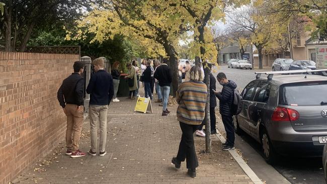 Renters in Adelaide face tough competition with dozens lining up for open inspections.