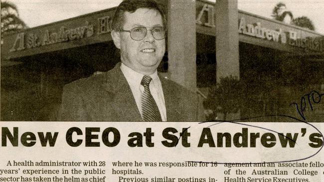 Ray Fairweather pictured during his first days as St Andrew’s Hospital CEO in July 2000