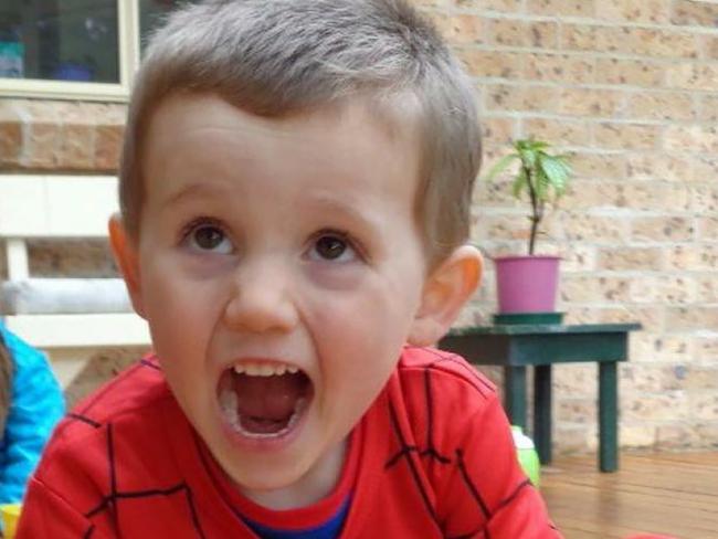 New photo of Missing  boy William Tyrrell wearing  the actual Spiderman suit in which he disappeared in. Exhibit image released by the William tyrrell Inquest. Supplied