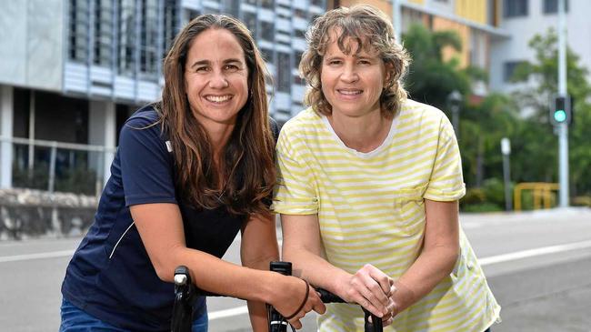 GOING THE DISTANCE: Physio and Pain Revolution Rural Outreach rider Sophie Stewart with her proud patient Christine Clegg. Picture: Patrick Woods