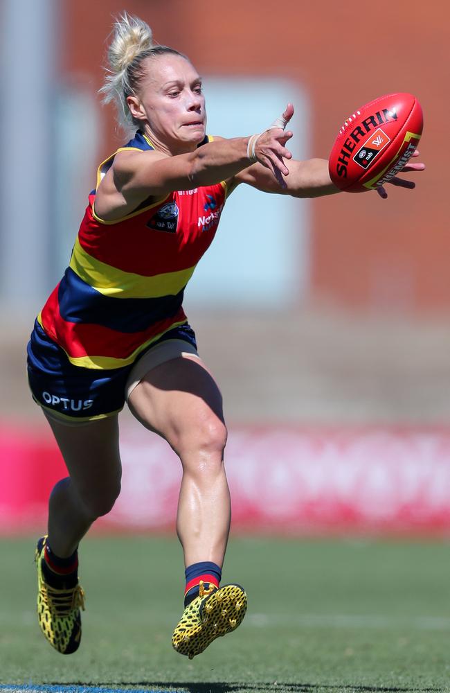 Adelaide will look to sign star co-captain Erin Phillips to a new contract once the AFLW sign and trade period opens on Monday. Picture: Matt Turner/AFL Photos via Getty Images