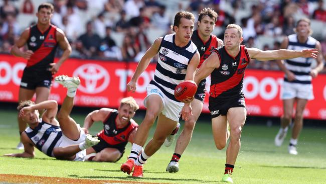 Port Adelaide has shown interest in Geelong’s Francis Evans.