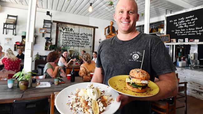 Owner David Nash of The Velo Project which has been voted the best brunch spot on the Sunshine Coast. Picture: Patrick Woods.