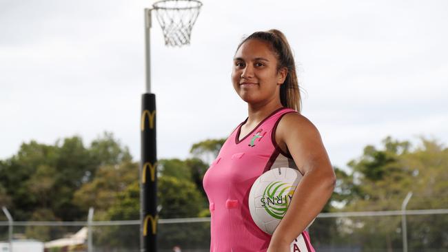 Cairns Netball Association's Senior Division 1 season starts this Wednesday night. Leprechauns' Leeahna Ratima. PICTURE: STEWART McLEAN