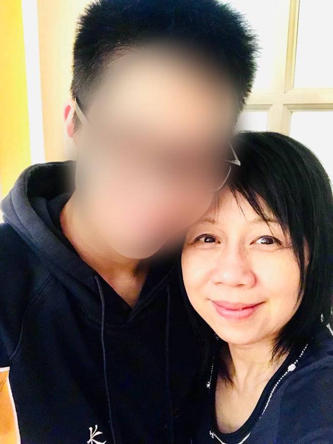 Camille Kwan with her son.