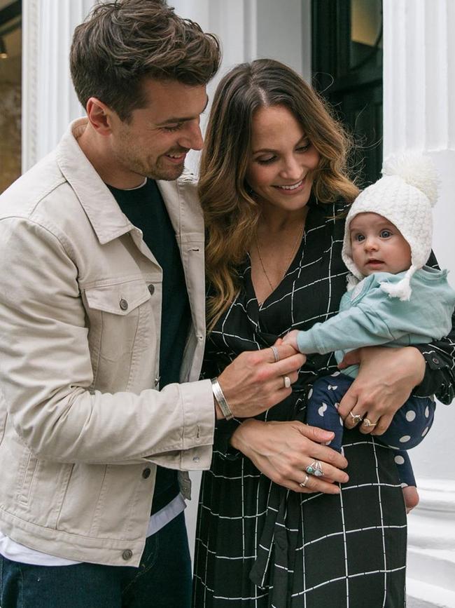 The Bachelor couple on holiday with their newborn daughter. Picture: Instagram