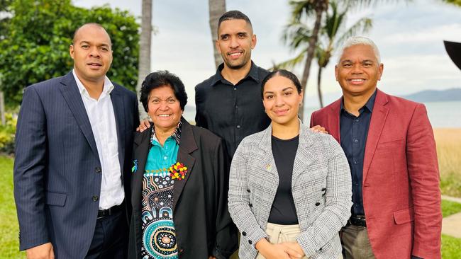 Joshua Creamer, Aunty Gracelyn Smallwood, Michael Cedar, Rikisha Phineasa and John Paul Janke. Picture: NITV