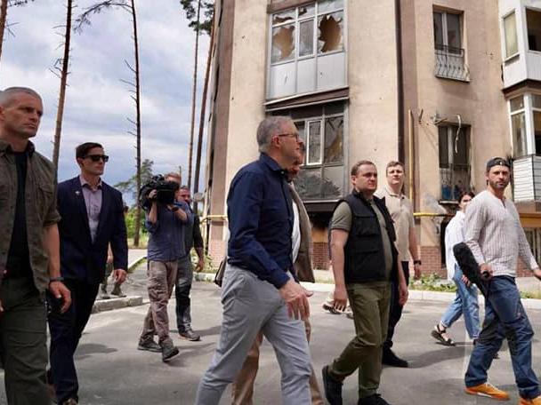 Australian Prime Minister Anthony Albanese in Ukraine. Source: Facebook Кулеба Олексій