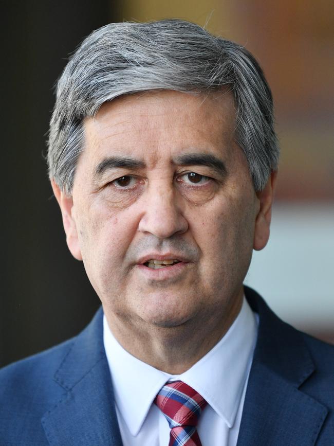 South Australian Treasurer Rob Lucas speaks to the media during a press conference on the Federal Government's first new home buyers stimulus announcement in Adelaide, Thursday, June 4, 2020. (AAP Image/David Mariuz) NO ARCHIVING