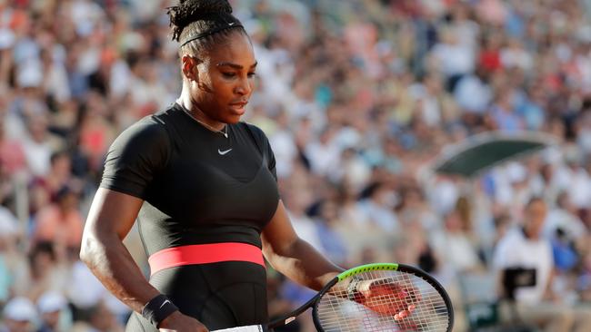 Serena Williams said her Nike catsuit outfit made her feel like a “warrior princess”. Picture: AFP PHOTO / Thomas Samson