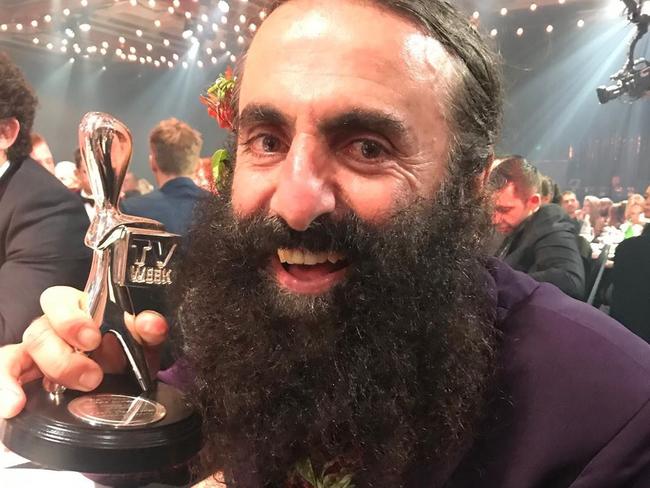 Costa Georgiadis during the 61st Annual TV WEEK Logie Awards, 2019: "A win for us all. Thank you!!! Words can’t express how we’re feeling". Picture: @gardeningaustralia/Instagram