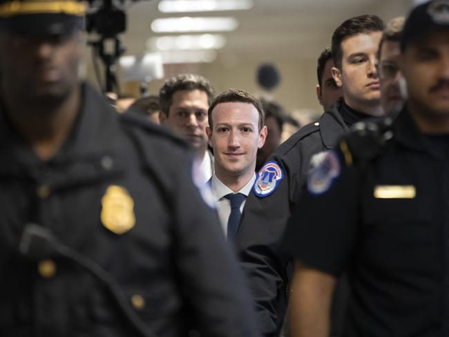 Facebook CEO Mark Zuckerberg arrives on Capitol Hill in Washington DC. Picture: AP