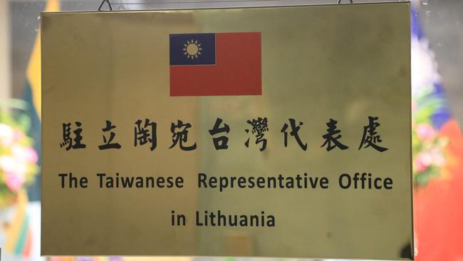 The relationship has fallen to a nadir in recent weeks after Lithuania permitted Taiwan to open a quasi-diplomatic office in Vilnius. Picture: AFP