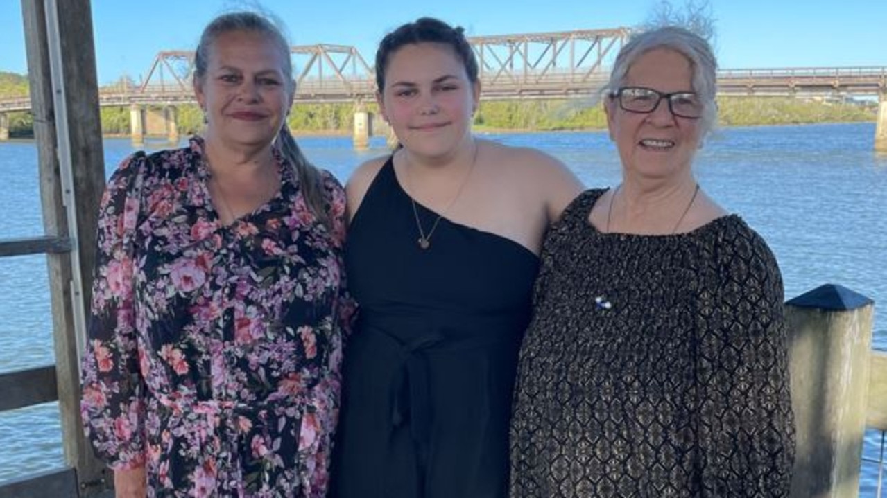 Sandra and Zenobia Hicklin and Cheryl Donovan. Year 12 Macksville High School formal on the banks of the Nambucca River, November 10, 2022. Picture: Chris Knight