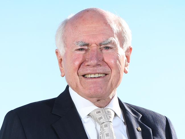 Former Prime Minister John Howard addressing a real estate conference at the Gold Coast Convention Centre. Picture Glenn Hampson