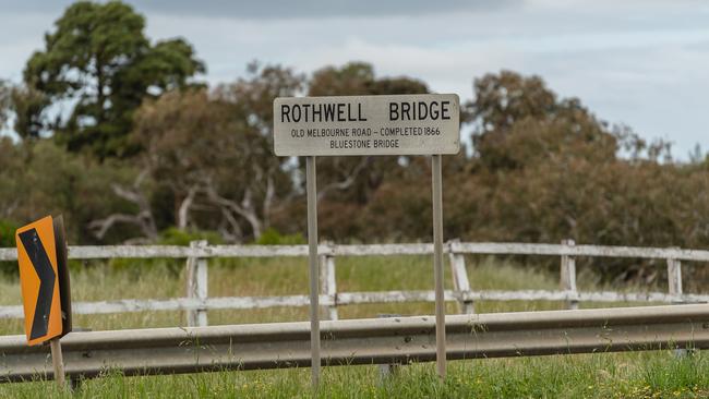 The Rothwell Bridge in Little River was where restrictions between metropolitan Melbourne and the rest of Victoria differed. Picture: Jason Edwards