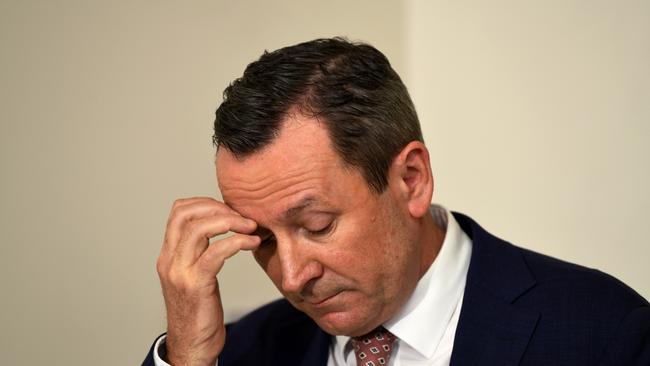 WA Premier Mark McGowan has reinstated mask rules after a Covid scare on Thursday. Picture: NCA NewsWire / Sharon Smith