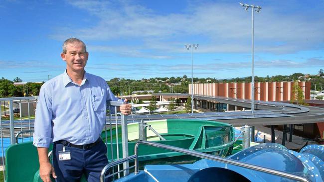 New Aquatic centre and Mayor Mick Curran. Picture: Renee Albrecht