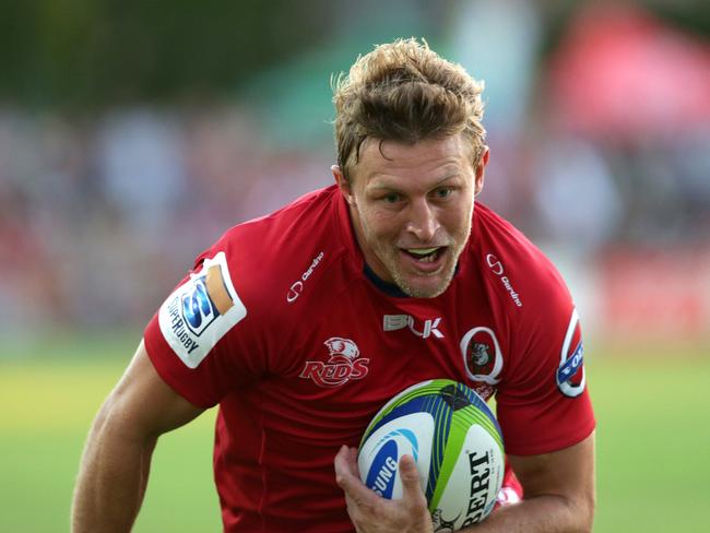 Lachie Turner of the Reds during the Super Rugby trial game between the Queensland Reds and the Chiefs played in Toowoomba. Pic Darren England.