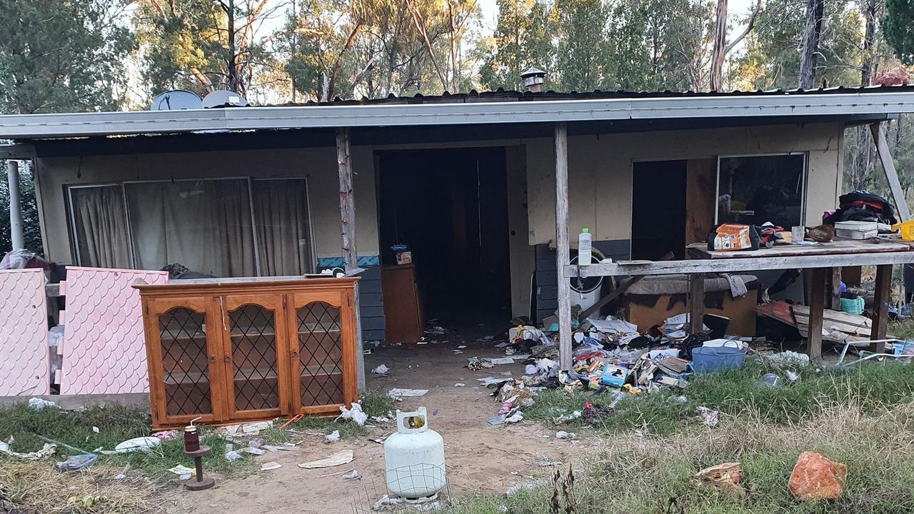 Jennifer and Geoff Gow's country farmhouse near Millmerran, after it was trashed by heartless thieves.