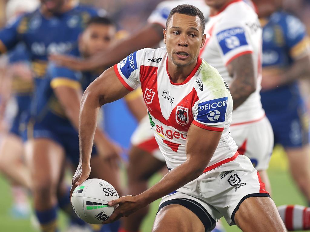 Luckily for the Dragons a fair chunk of Moses Mbye‘s deal is still being paid by the Wests Tigers. Picture: Mark Kolbe/Getty Images