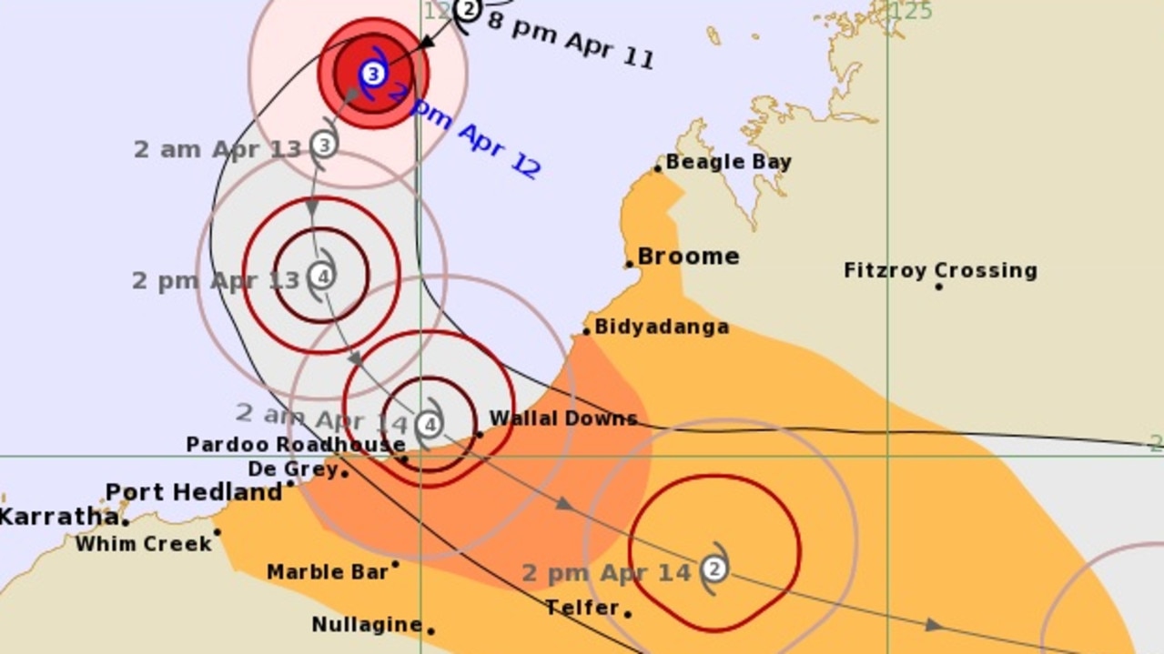 Tropical Cyclone Ilsa intensified to a category 3 on Wednesday afternoon, a day before it's expected to make landfall.