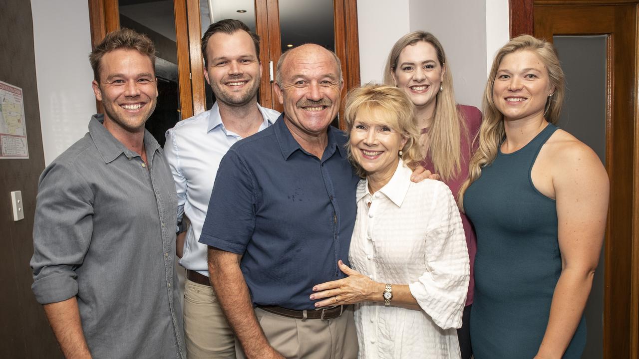 Wally Lewis and family. Picture: Channel 9.