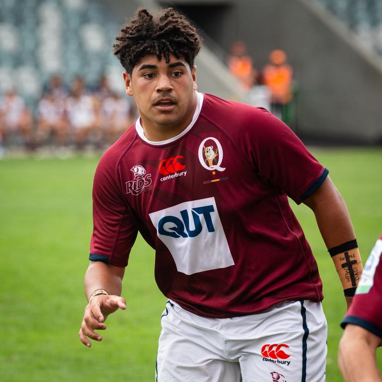 Cap Coast product Isaac Rauluni pictured playing in the Reds Under-16s back in 2023. Picture: Tom Primmer/QRU.