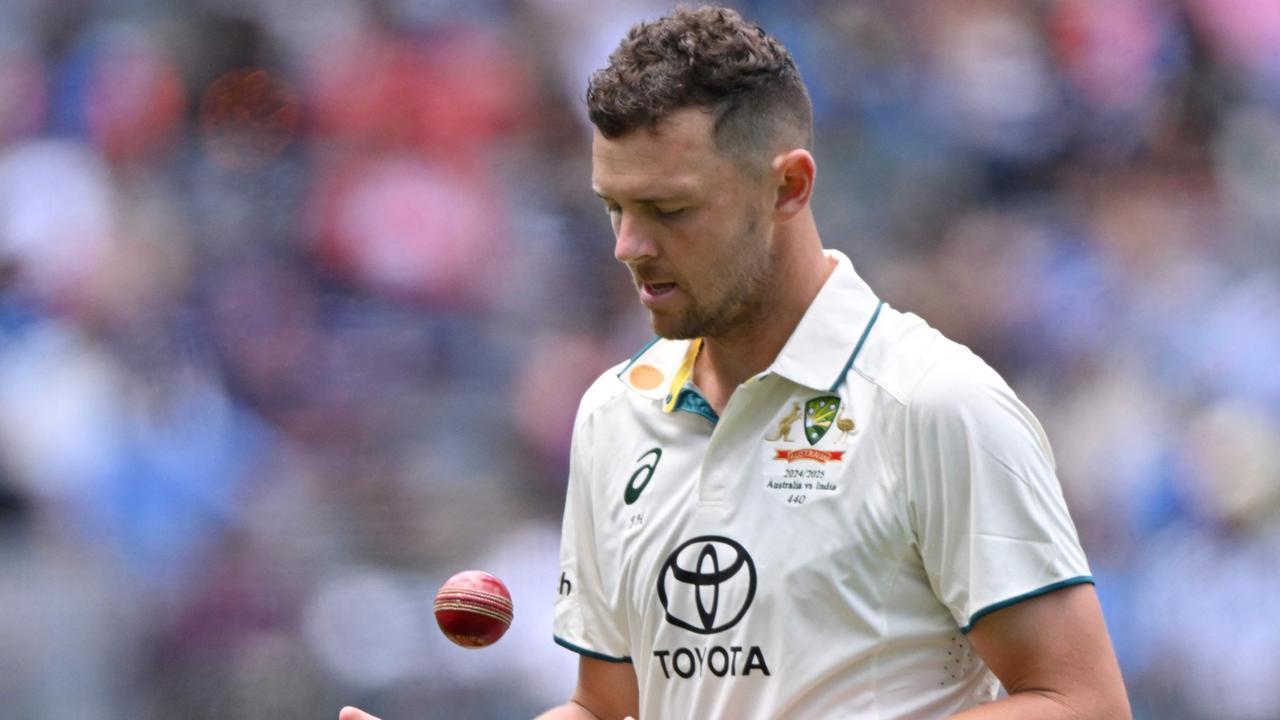 There have been suggestions that Josh Hazlewood isn’t actually injured, but teammate Travis Head has laughed them off ahead of the second Test. Picture: Saeed Khan / AFP