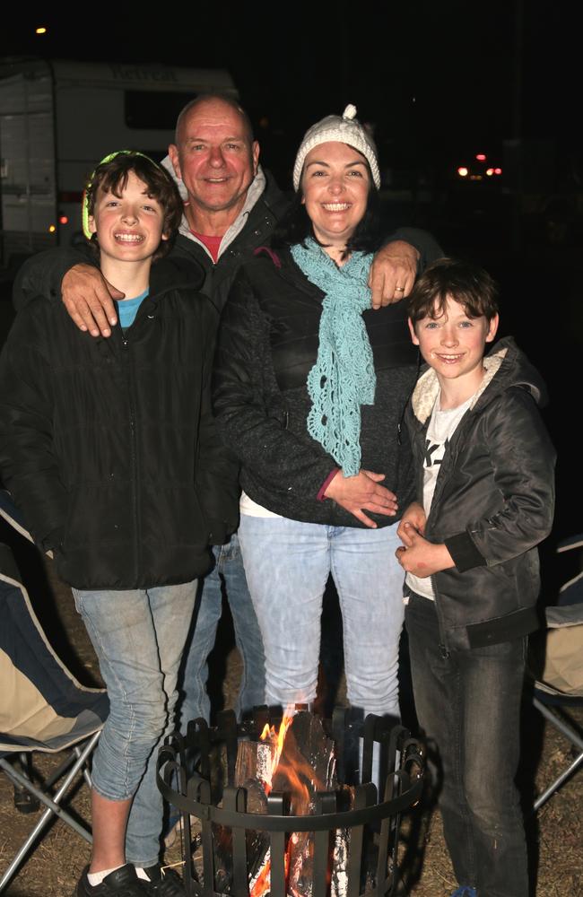 Jonte, Vince, Nancye and Oli Haywood at Killarney Bonfire Night 2019.