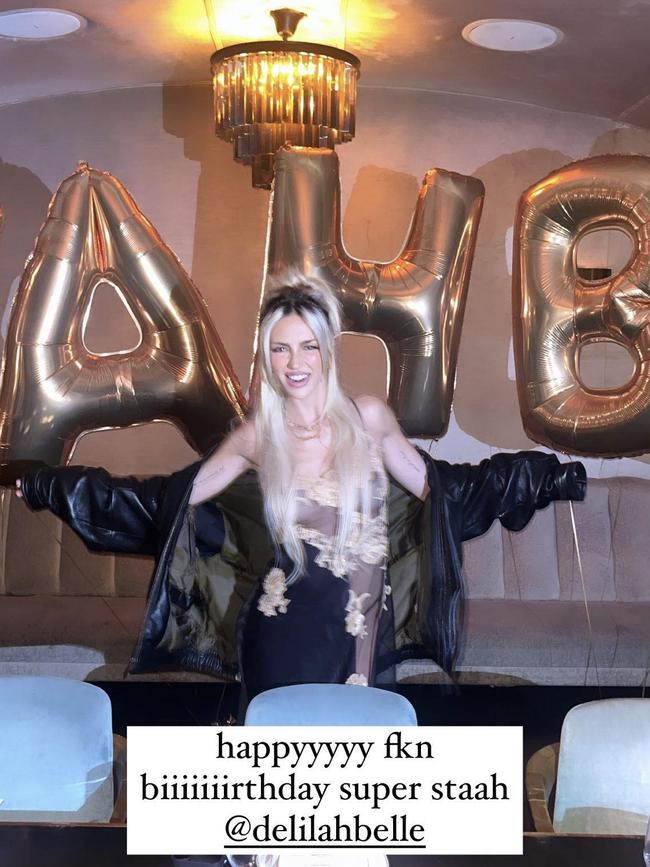 Her birthday party was held in West Hollywood. Picture: Instagram