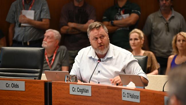 Division 9 councillor Brett Olds said the northern beaches community did not want their neighbourhoods turned into a “glitter strip”. Picture: Isaac McCarthy