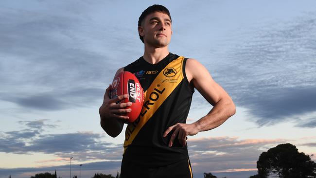 Former Glenelg star Brett Turner has been dominant in the HFL this season. Picture: Tricia Watkinson