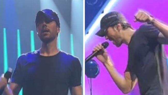 Enrique Iglesias in a recent concert.