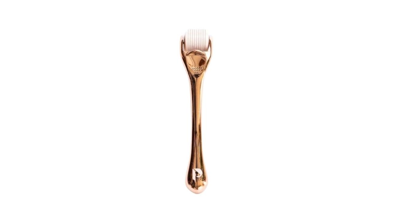 Press Beauty The Activator 0.3mm Microneedle Rose Gold Derma Roller. Image: THE ICONIC.