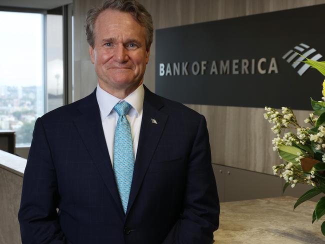 23/10/24: Bank of America CEO Brian Moynihan who is visiting Australia. John Feder/The Australian.