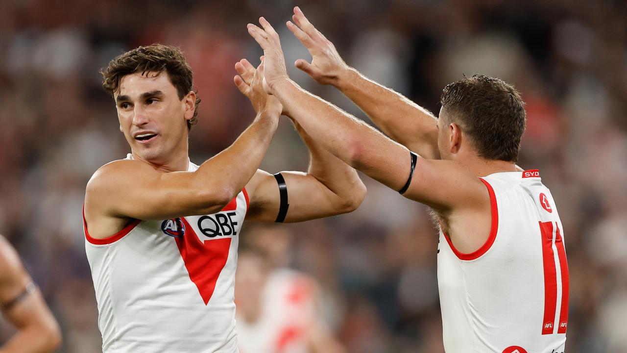 Sam Wicks is back in the selection frame. Picture: Dylan Burns/AFL Photos via Getty Images