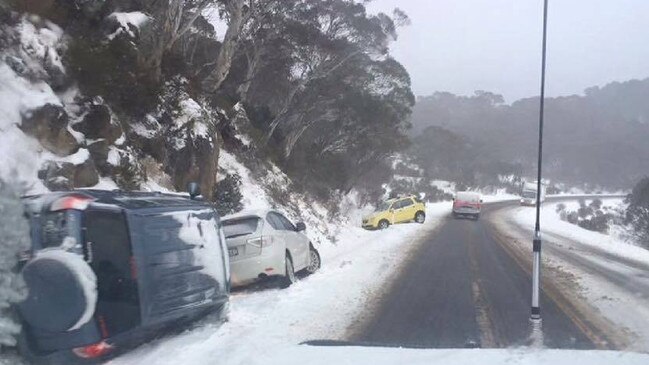 Poor weather often catches motorists out in the Snowy Mountains. Picture: Facebook/Snow FM