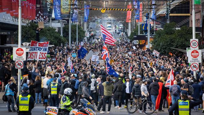 Authorities fear the massive protest could trigger more cases. Picture: Mark Stewart