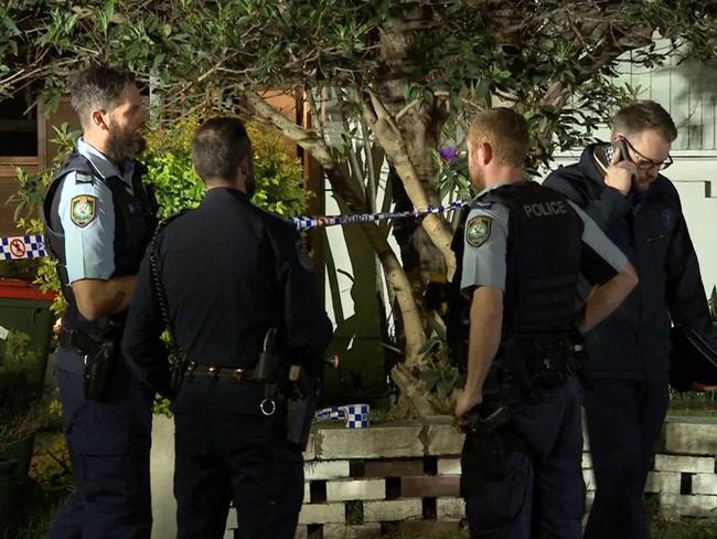 Eastern Beaches police at the crime scene. Picture: TNV