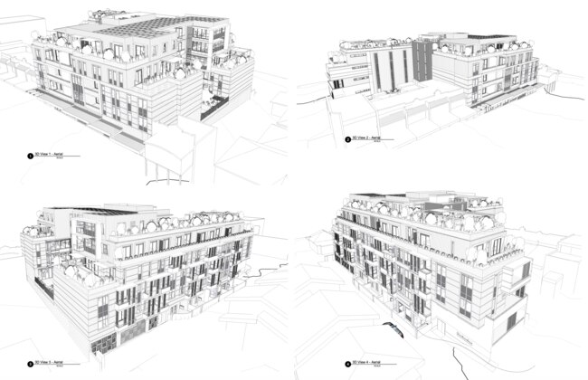 Plans for five-storey, 49 seniors housing units at 168 Norton St, Leichhardt.