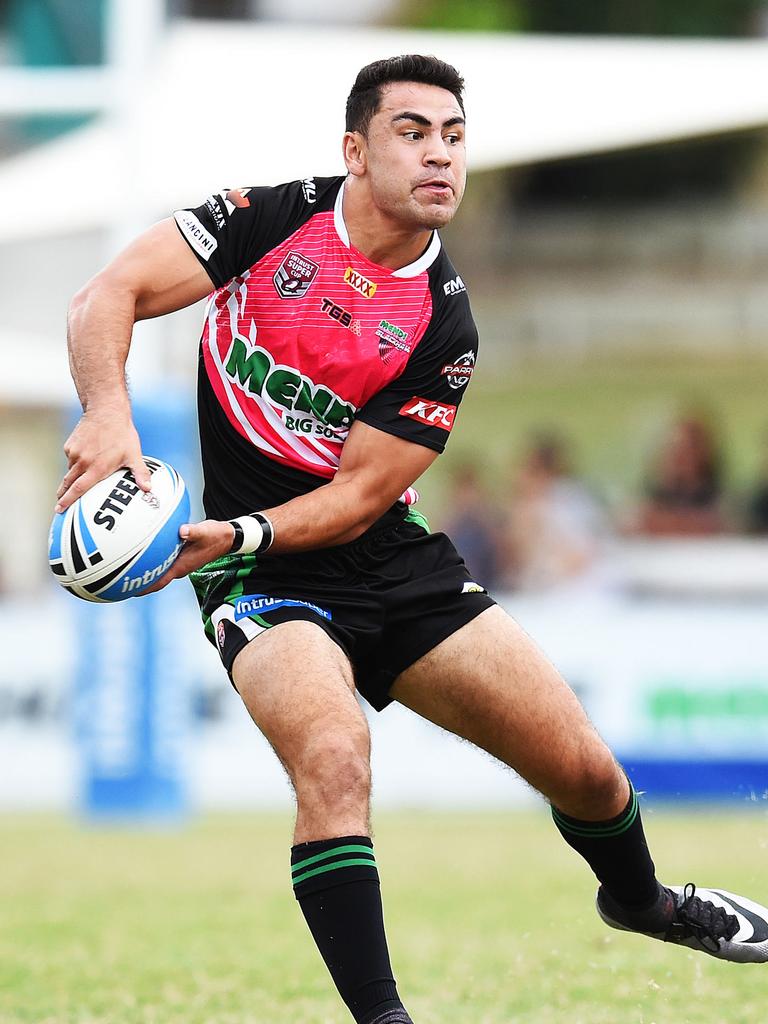 Jahrome Hughes playing for the Townsville Blackhawks. Picture: Zak Simmonds