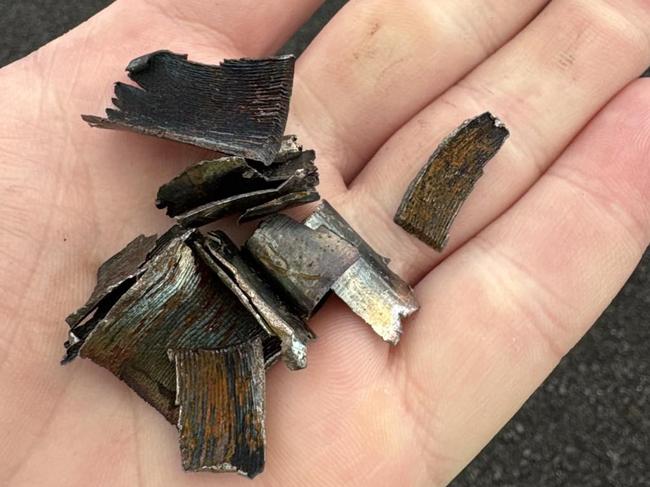 The metal load — known as “flock”. Picture: RFS